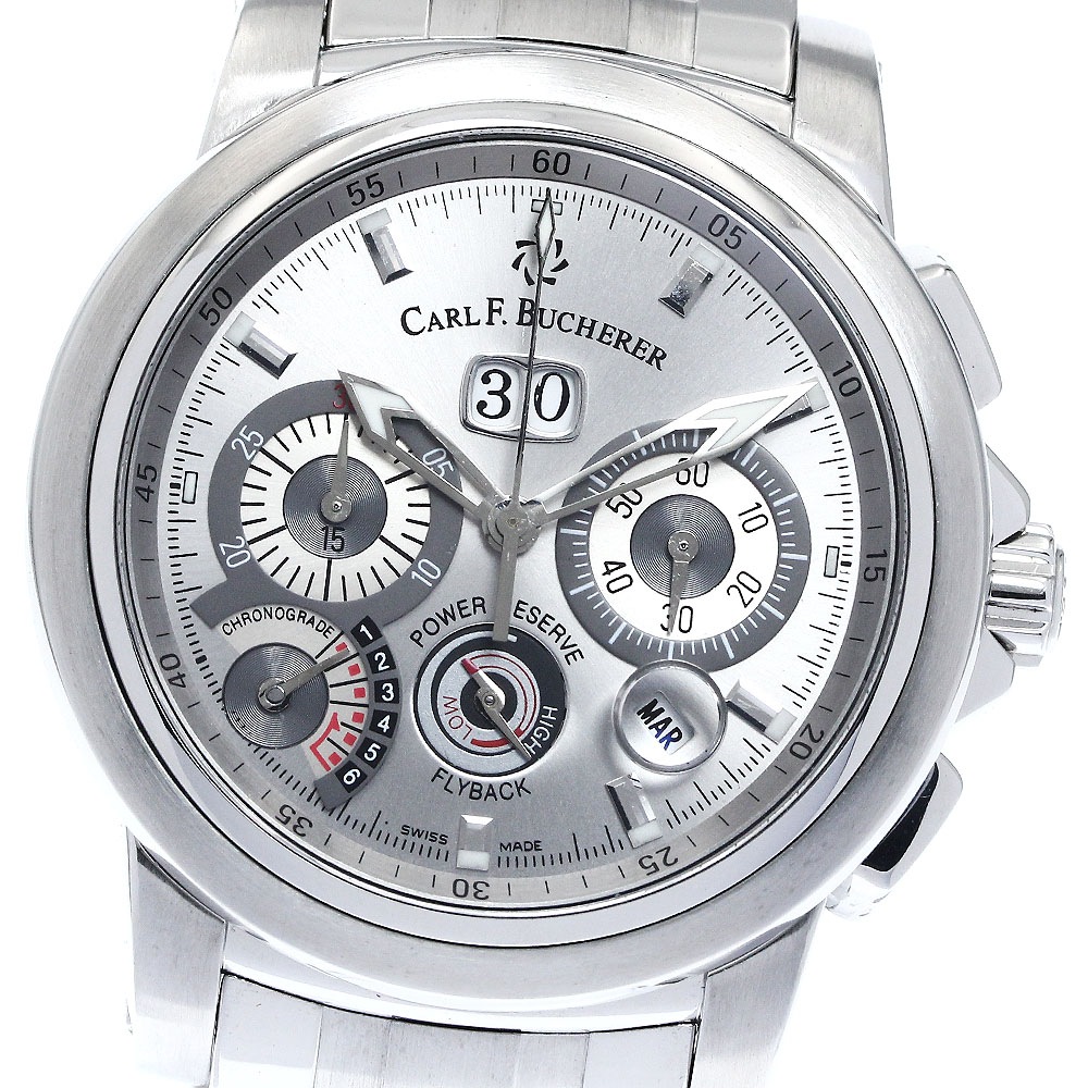 カール F.ブヘラ CARL F.BUCHERER 00.10623.08.33.01 パトラビ クロノグラード 自動巻き メンズ 美品 _871545【中古】
