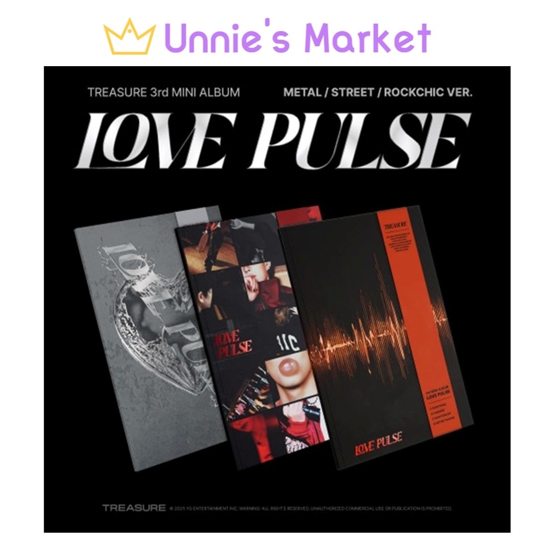 [SET] TREASURE [LOVE PULSE] (METAL / STREET / ROCKCHIC Ver.) 7,746円