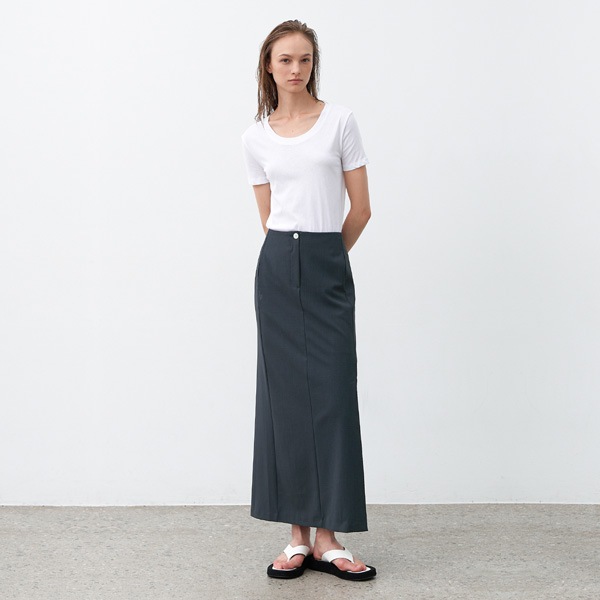 (SK-5022)ESSENTIAL TAS SET-UP LONG SKIRT