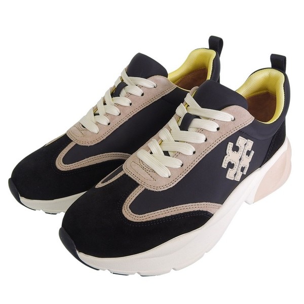 トリーバーチ 靴 レディース スニーカー アウトレット 23cm ナイロン×スエード ブラックマルチ GOOD LUCK TRAINER 83833-00123 TORY BURCH