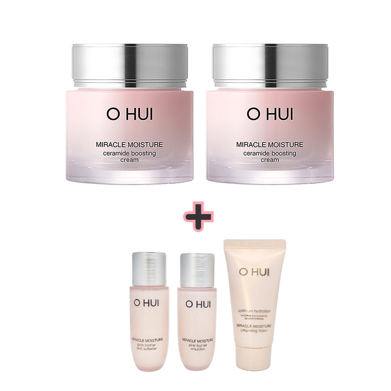 ミラクル モイスチャー セラミド ブースティング クリーム 60ml x 2個 + スキン 20ml + エマルジョン20ml + クレンジングフォーム40ml 企画セット 韓国化粧品