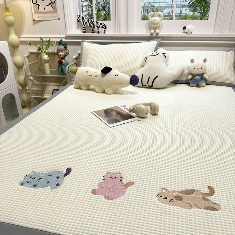 【急速出荷】A類ポリエチレンPEエチレンビニル冷感冷たい豆豆の涼席3点セットアイスシルク席ベッド笠エアコンシート