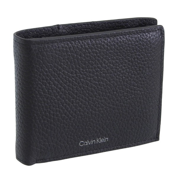 カルバンクライン 財布 メンズ 二つ折り財布 アウトレット ブラック レザー FOIL EMBOSS TRIFOLD W/CARD 4D1241G-001 CALVIN KLEIN