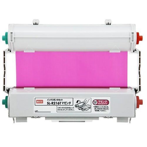 マックス ビーポップ CPM-200専用 詰め替え式プロセスカラー印刷インクリボン マゼンタ SL-R216Tマゼンタ