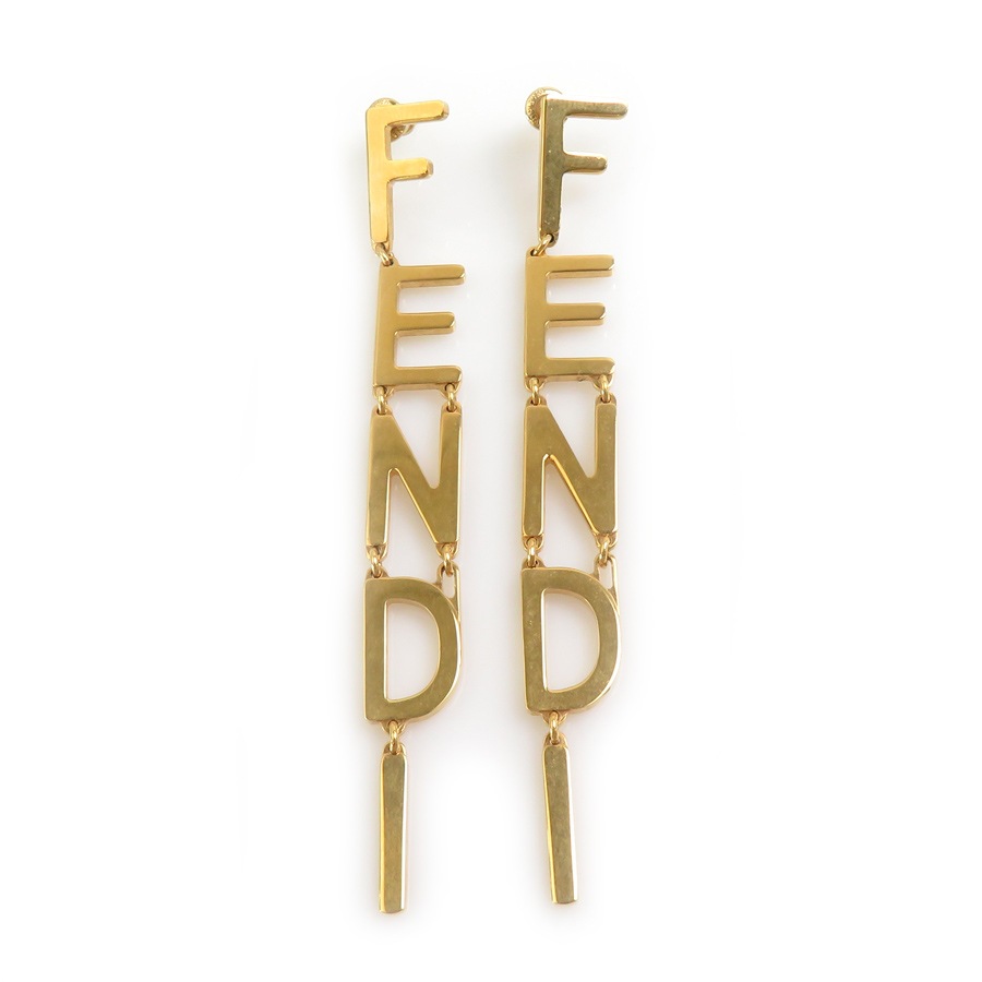 フェンディ FENDI ピアス ドロップピアス メタル ゴールド レディース 8AH031 h32213k