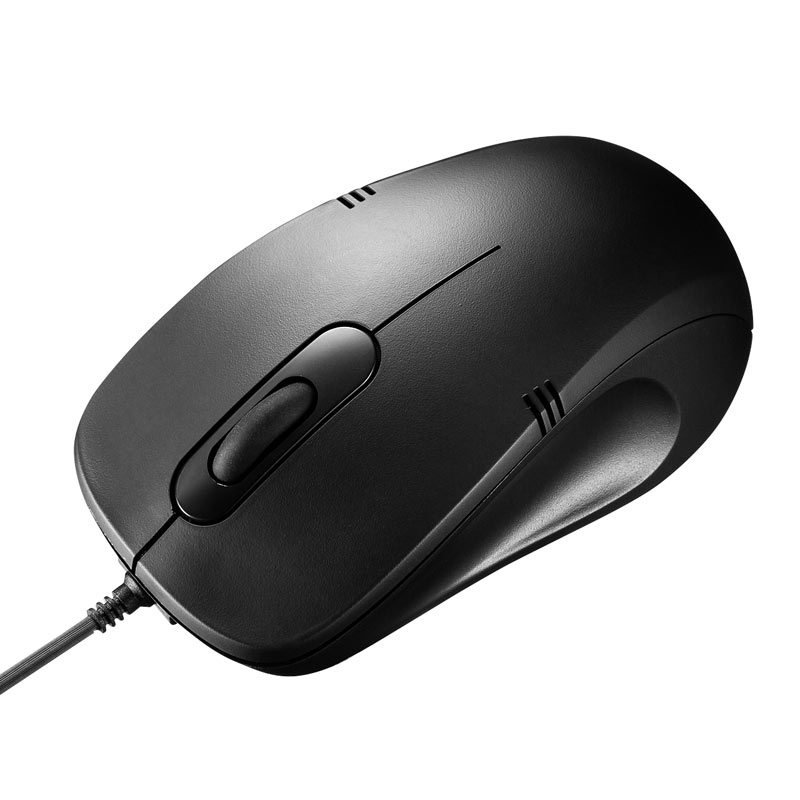 （まとめ買い）有線ブルーLEDマウス ブラック MA-BL138BK [x3]