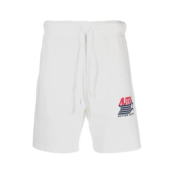 オートリー メンズ アイコニック ロゴ ショートパンツ ホワイト / SHIM-2371
