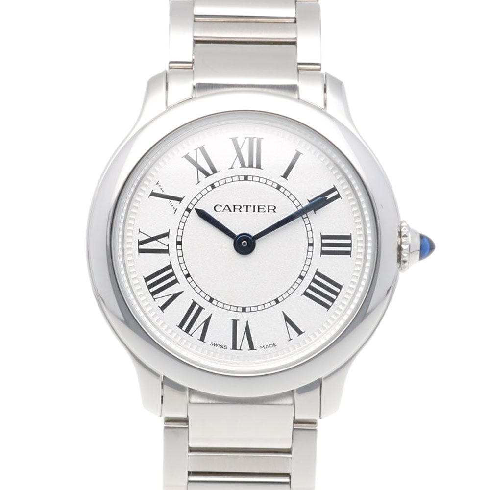 カルティエ ロンド マスト ドゥ 腕時計 ステンレススチール WSRN0033(4422) クオーツ 1年保証 CARTIER 中古 美品