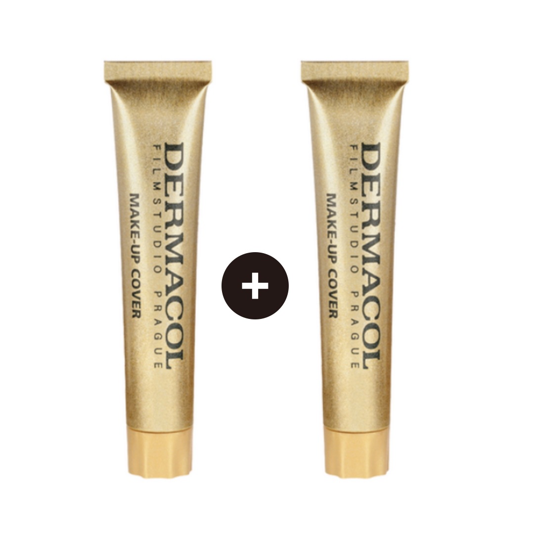 メイクアップカバーファンデーション30g207ライトベージュ2本セット 高密着高カバー力高発色赤み毛穴色ムラ隠し水汗に強いクリームタイプ化粧持続ベースメイク