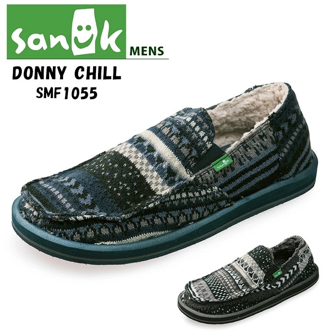 スリッポン メンズ M DONNY CHILL ドニーチル SMF1055 ボア 北欧ニット シューズ スリップオン おしゃれ