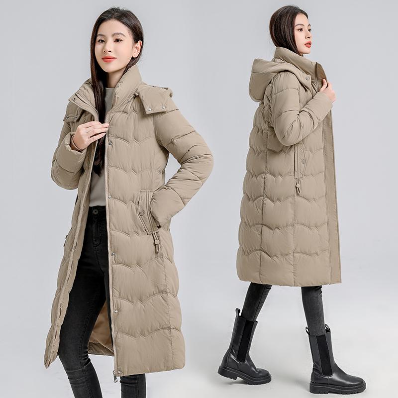 秋服 レディース ファッション オシャレ カワイイ シンプル 大人カワイイ 大きいサイズ ダウン 綿 ジャケット 冬 スタイル ミドル丈 ロング