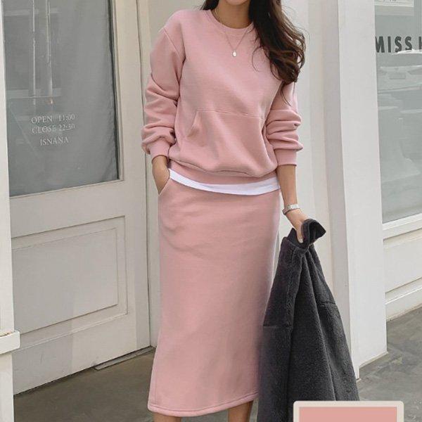 Hスタイル(CN)キモジェニー配色セット キモ 女性トレーニングセット スウェットセット 上下セットアップ パンツ スカートセット 運動 デイリー