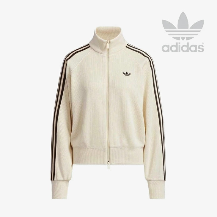 バルーン スリーブ ニット トラック トップ ジャケット/ワンダーホワイト（HI148）