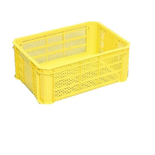 リステナー/網目コンテナボックス MB-215F イエロー メッシュ構造 みかん 果物 野菜等収穫 保管 保存 物流