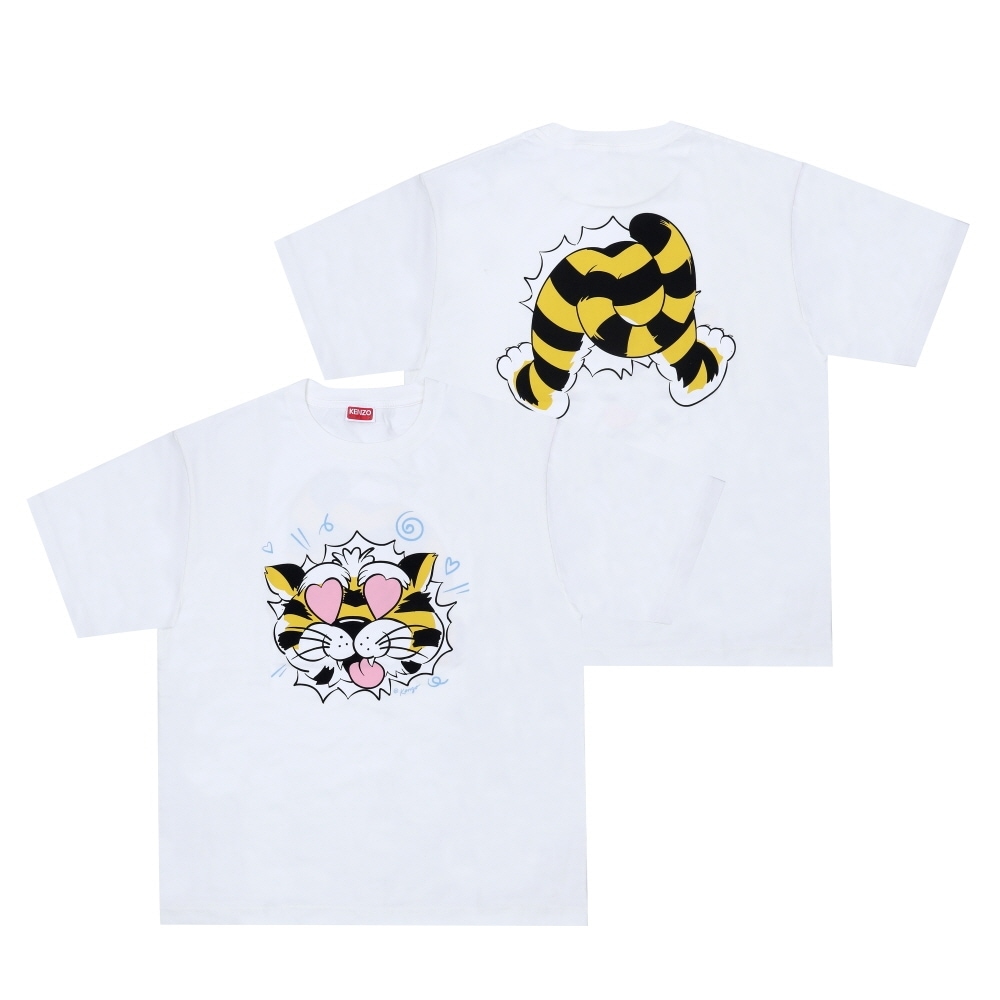 ケンゾー メンズ ワイルドタイガー 半袖Tシャツ FG55TS4034SG