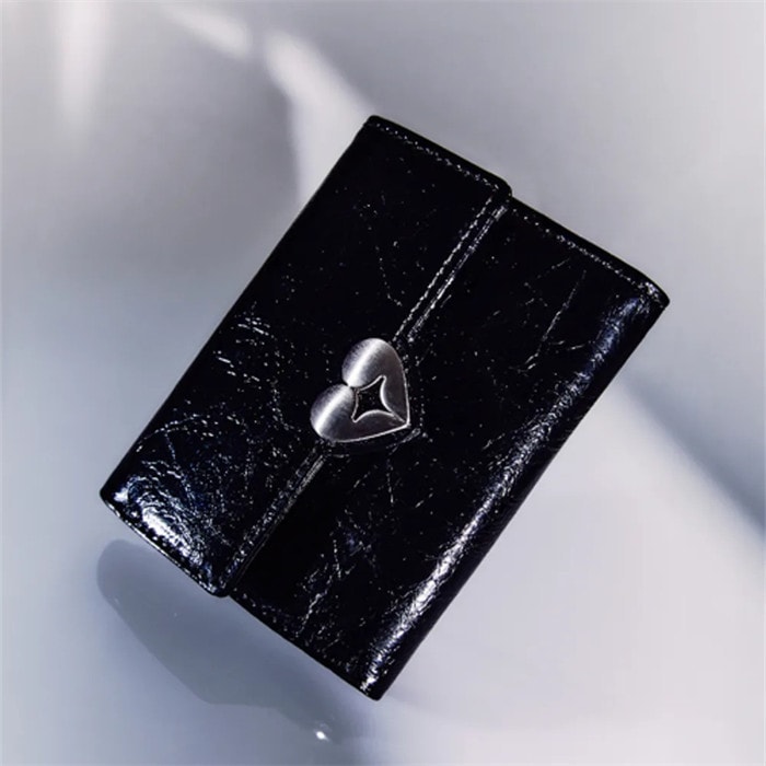 HEARTY TRIPLE WALLET - MOCHA BROWN / MISTY LAVENDER / BLACK / BLOSSOM