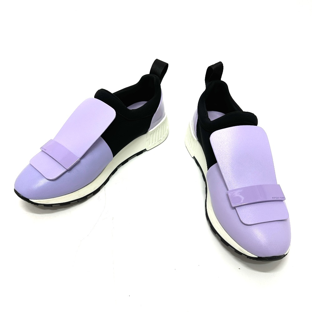 Sergio Rossi セルジオロッシ スニーカー A80840 SR1 RUNNING スリッポン 靴 アパレル靴 レザー パープル