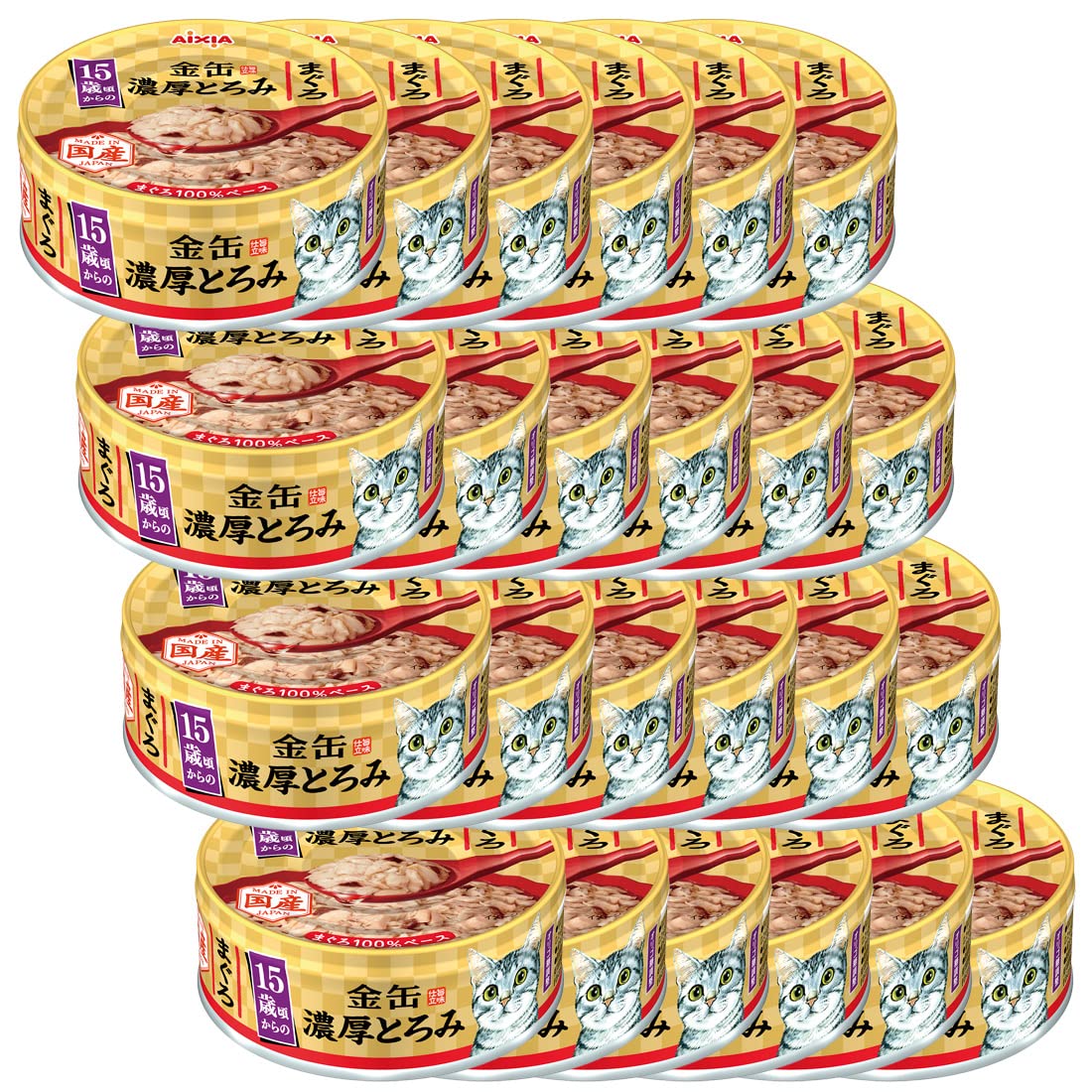 金缶 濃厚とろみ 15歳頃からのまぐろ 70g×24個セット