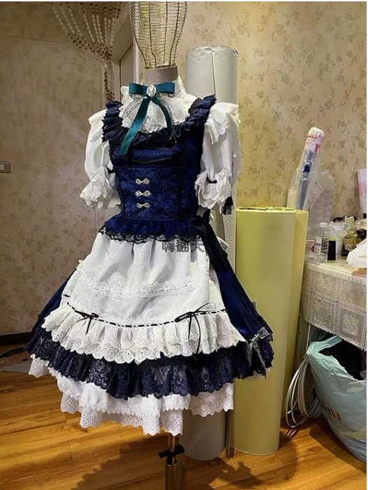 【実物撮影】（ウィッグ靴追加 ）コスプレ衣装 十六夜咲夜 咲夜さんのメイド服