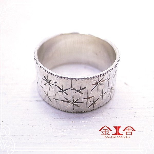 スターダスト 指輪 リング 9号 シルバー 950 ハンドメイド //金工舎