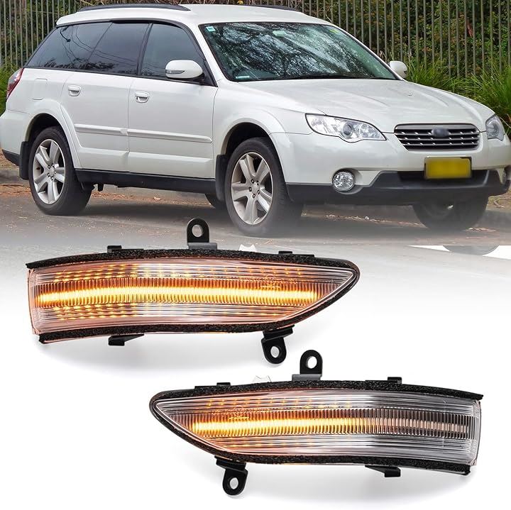 互換品 スバル LED 流れる ドアミラー クリアレンズ 仕様 シーケンシャル ウインカーインプレッサ WRX STI XV アネシス エクシーガ ステラカスタム レガシィ(透明)
