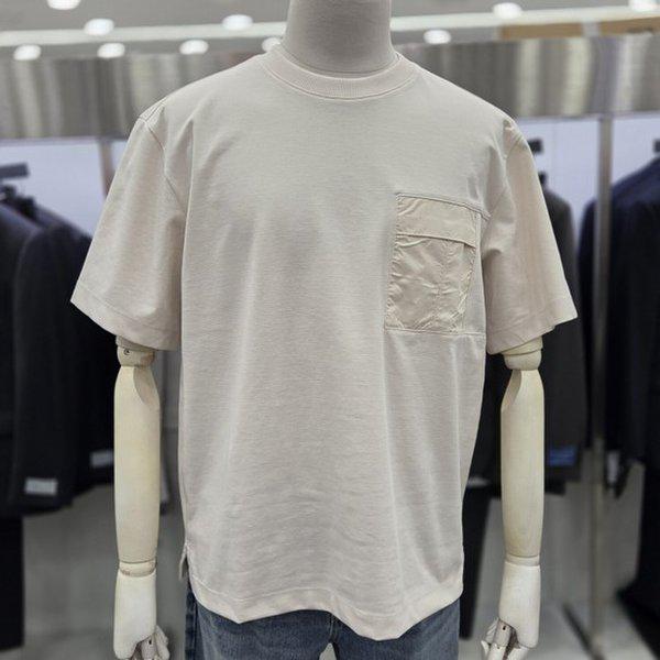 ウーブンポケットポイントコットン混紡オーバーフィットTシャツ JBSF2TR1101 BE_DJ