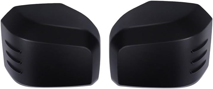 トヨタ ハイエース 200系 6型 専用 エアロフィン付き ドアミラー サイドミラー カバー 左右セット ドレスアップ カスタム( マットブラック)