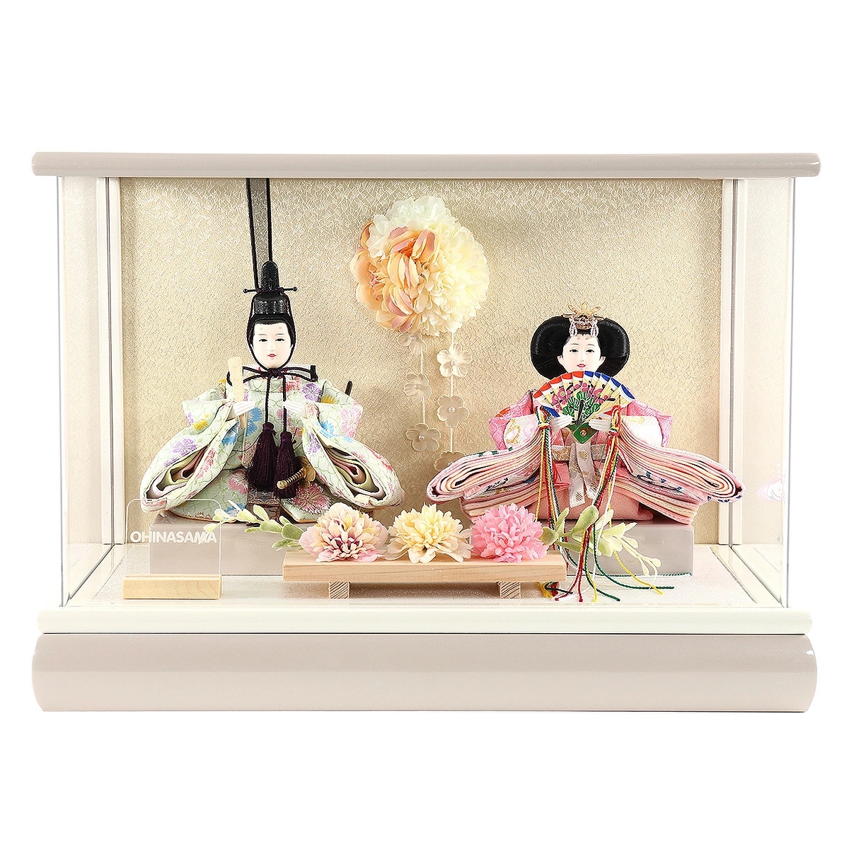 雛人形 ひな人形 お雛様 おひなさま かわいい 手作り 2025年 新作 秀光 限定品 送料無料 コンパクト ミニ 初節句 ひな祭り 二人 2人 親王 ガラスケース モダン　ダリア シンプル 男雛 女 36,823円