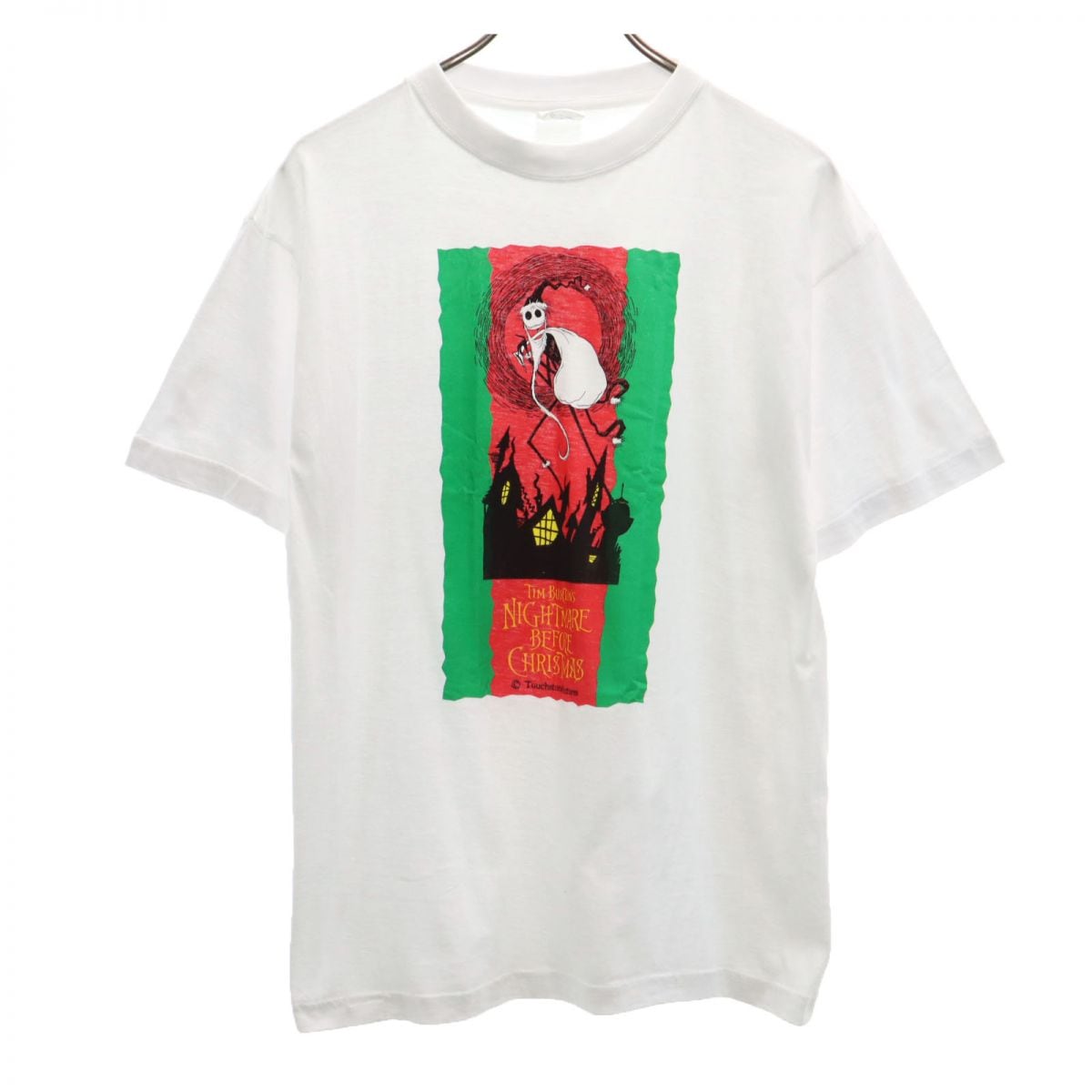 90s オールド ナイトメアビフォークリスマス 半袖 Tシャツ ホワイト系 メンズ 7,149円