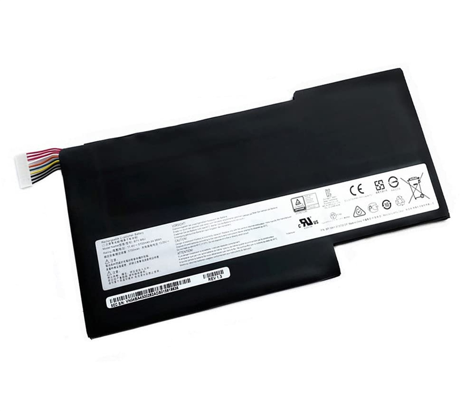 BTY-M6J バッテリー BTY-M6J 電池 64.98Wh/5700mAh 電池・MSIノートパソコン互換 MS-16K4 GS63 7RE GS73VR 6RF BTY-M6J 交換用のバッテ