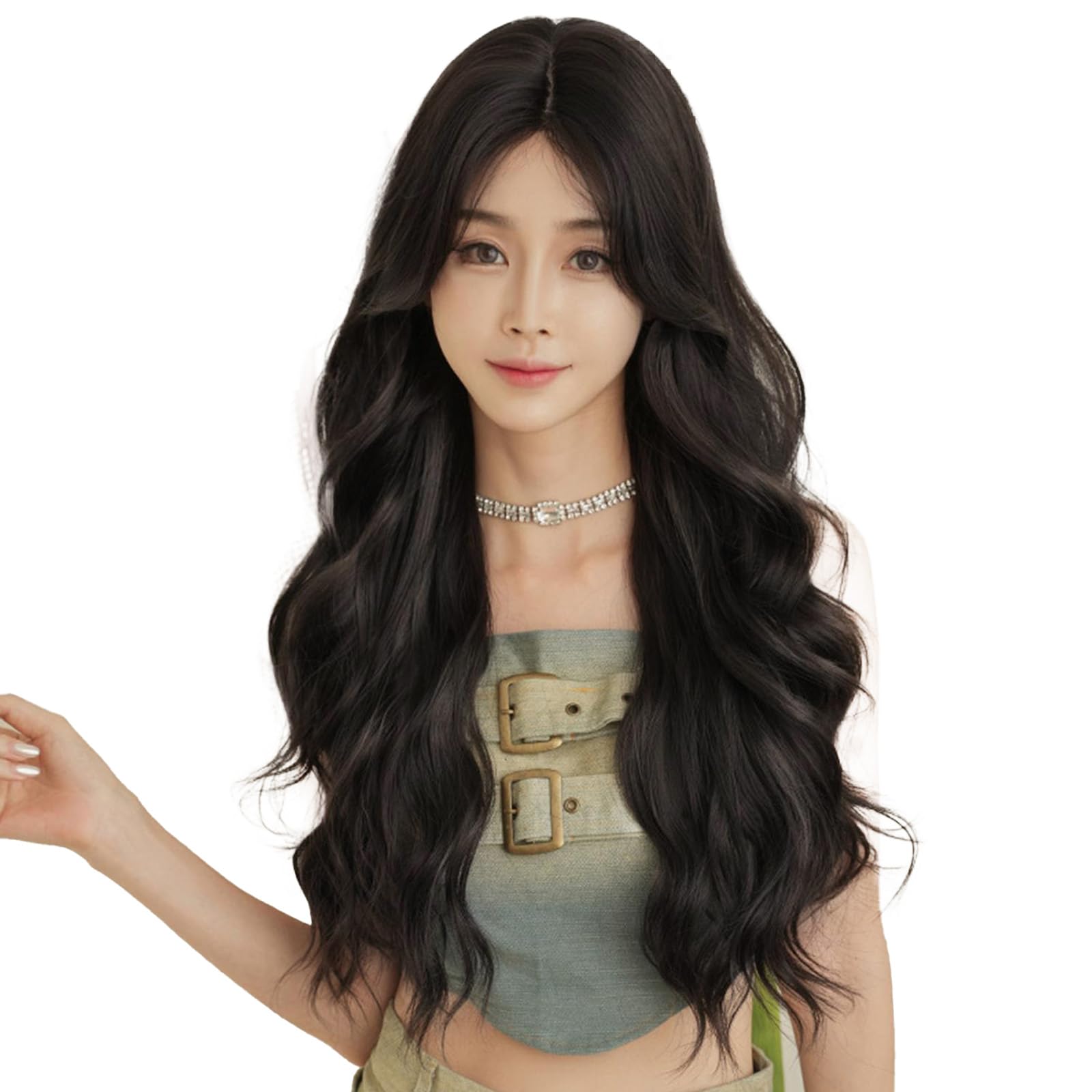 HAIRCUBE ウィッグ ロング カール レディース フロントレースウィッグ 自然 小顔 かつら 巻き髪 センターパート 女性 フルウィッグ 女装 ウェーブ ファッション 耐熱 ふんわり ロングヘア