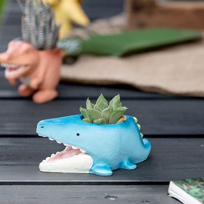 プランター 恐竜シリーズ モササウルス 植木鉢 プラ...のサムネイル