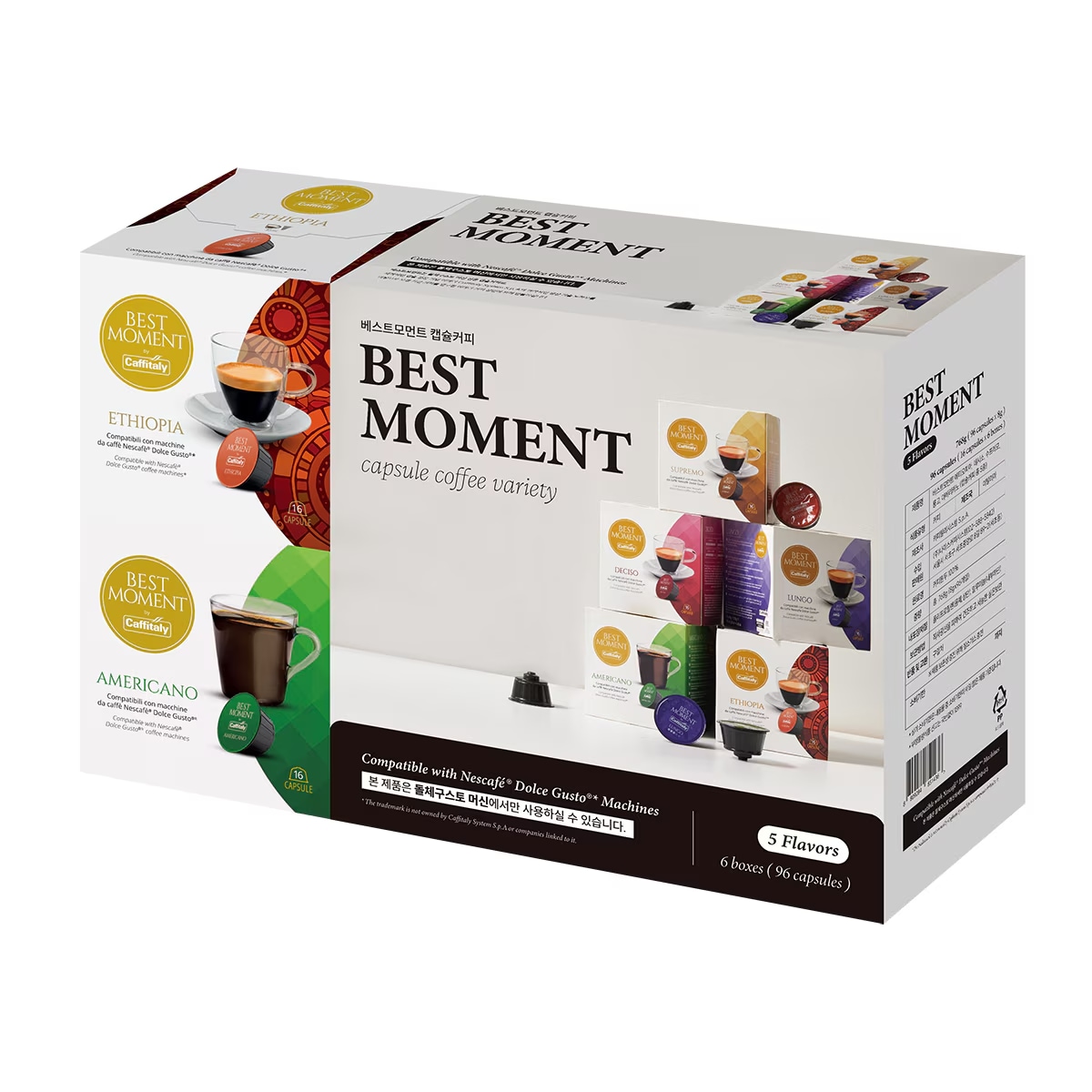 ベストモーメント ドルチェグスト互換 カプセルコーヒー アソート 8g×96個入 大容量