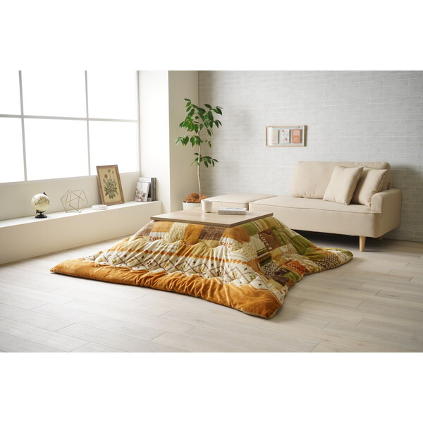 1172460300111 こたつ布団 単品 ギャベ柄 撥水 マルチ 正方形 約190×190cm メーカー直送