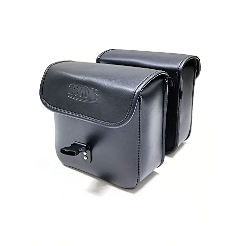 色：black ZSADZS バイク サイドバッグ 防水 2個セット 黒 ツールバッグ ツーリングバ