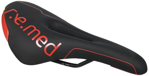 [セラロイヤル] 自転車用サドル R.e.med 2 ブラック/レッド 280mm×145mm