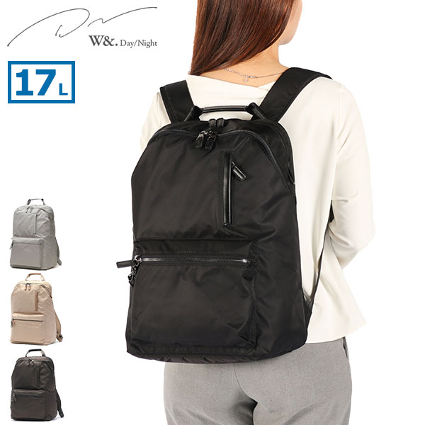 リュック レディース 通学 軽量 通勤 きれいめ かわいい ポシェット 大人 シンプル 撥水 PC収納 A4 PC 14inch 17L 2層 Pokkes2 15277 wsb