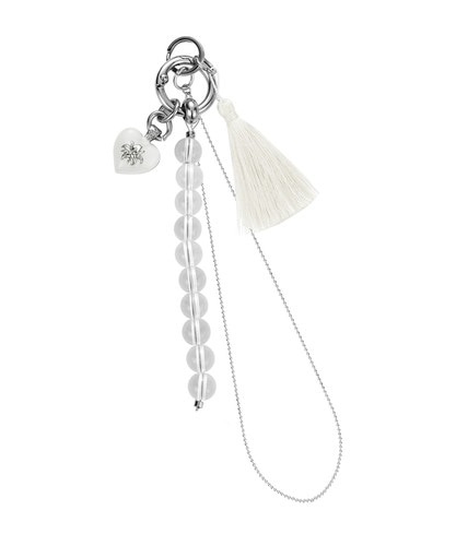 NFF heritage heart keyring white ヘリテージハートキーリング ホワイト 韓国雑貨 正規品 キーホルダー
