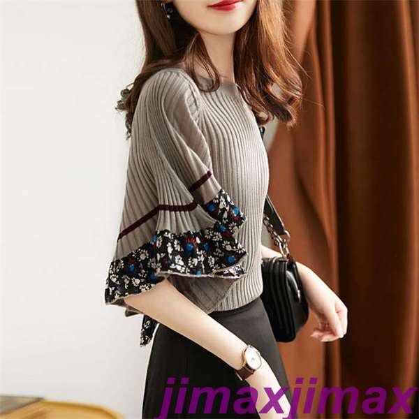 快適暮らし　ブラウス レディース きれいめ 40代 春夏 半袖 切り替えブラウス 花柄 トップス フリル 韓国風 トップス 着痩せ 大人 通勤