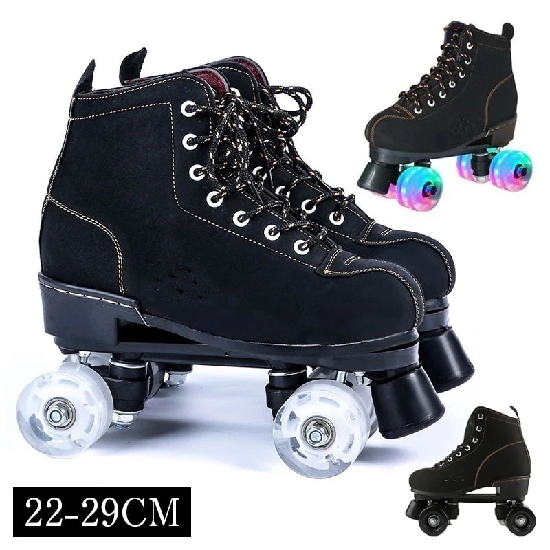ローラースケート 大人用 子供用 男女兼用 靴 ローラーシューズ C-29C 調節可能 キッズ 着脱 男の子 女の子 大きいサイズ 白 黒