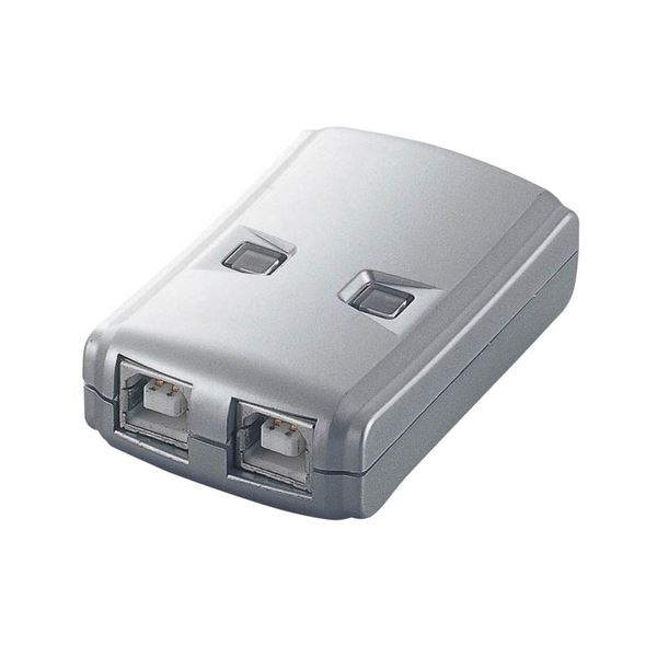 （まとめ） エレコム USB2.0対応切替器 2回路 USS2-W2 1台 (×2セット)