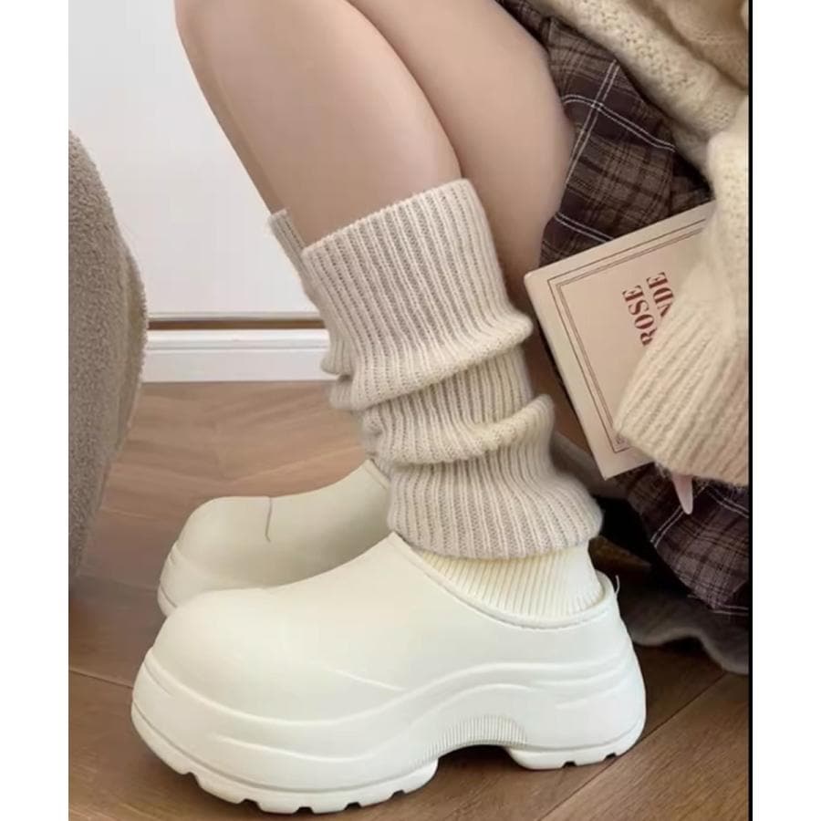 人気の新作先行発売EVAショートブーツ 裏起毛 ソックス風【短納期】