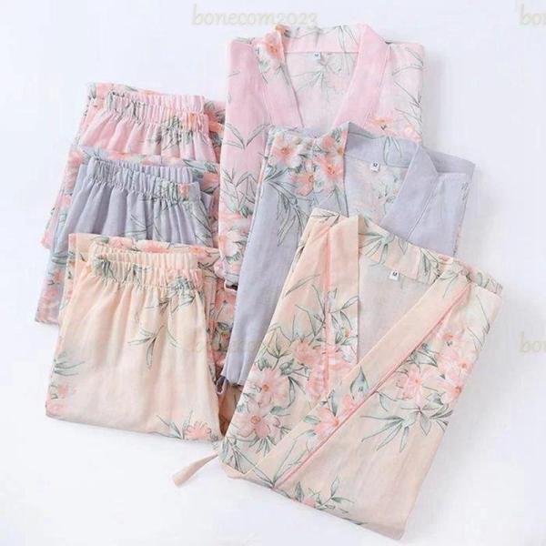 ガーゼ 寝巻き パジャマ 甚平 上下セット ルームウェア ナイトウエア 婦人用 寝間着 七分袖 着物 和式 浴衣 入院 介護用 旅館 和風 女性用