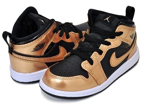 ジョーダン 1 ミッド トドラー dr6969-071 ゴールド ブラック