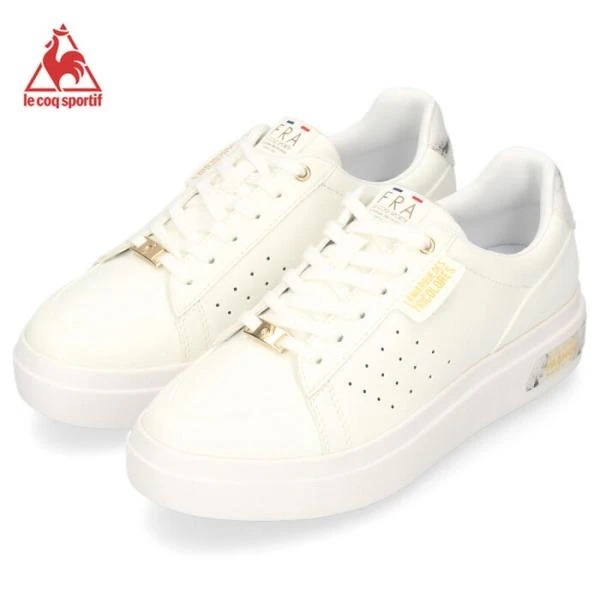 ルコック スニーカー レディース シューズ 防水 le coq sportif ルコック スポルティフ LA セーヴル PF 50 ホワイト QL3UJC50WH 晴雨兼用 靴 セール 6,329円
