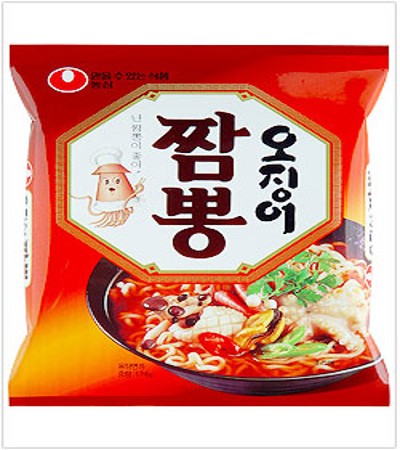 【BOX販売/国内発送】　いかちゃんぽん　124g　X40個(1箱)　おじんおちゃんぽん　オジンオチャンポン　袋らーめん　袋麺　韓国人気　美味しい　いか味麺