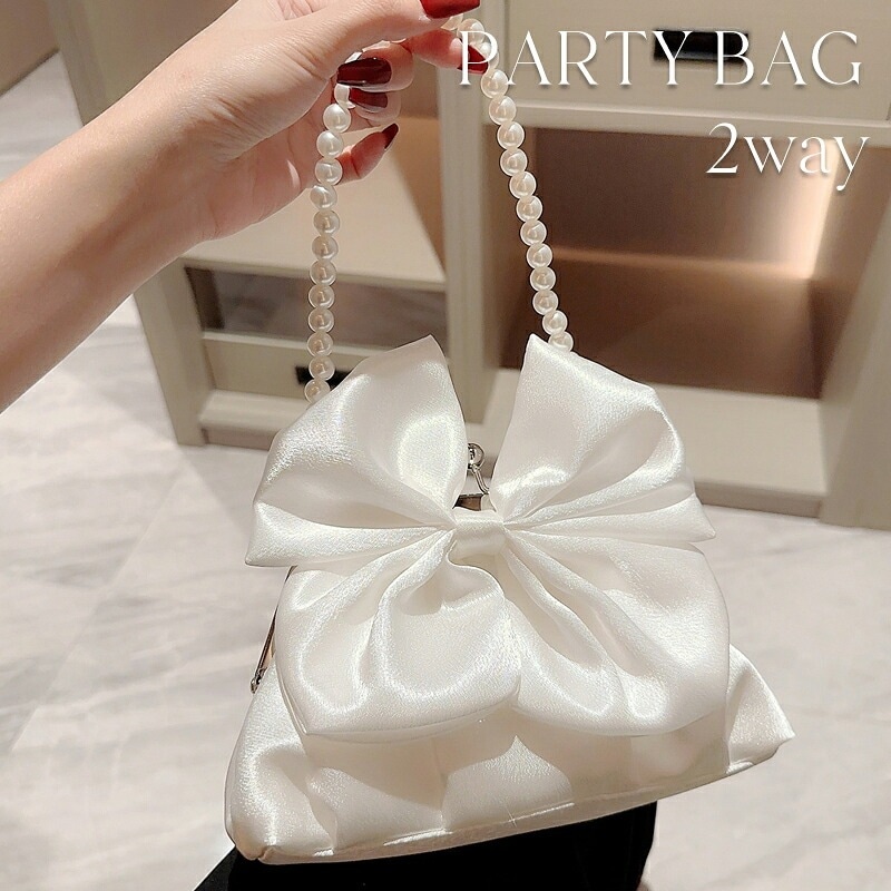 即納あり パーティーバッグ 2way ハンドバッグ ショルダーバッグ 口金 サテン 可愛い 大人 レディース バッグ 結婚式 二次会 披露宴 発表会 お呼ばれ レディースバッグ 結婚式バッグ 結婚