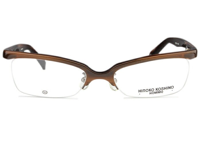 ヒロココシノ HIROKO KOSHINO HK-2001 c.3 hk2 ブラウン メガネ めがね 眼鏡 ナイロール ハーフリム