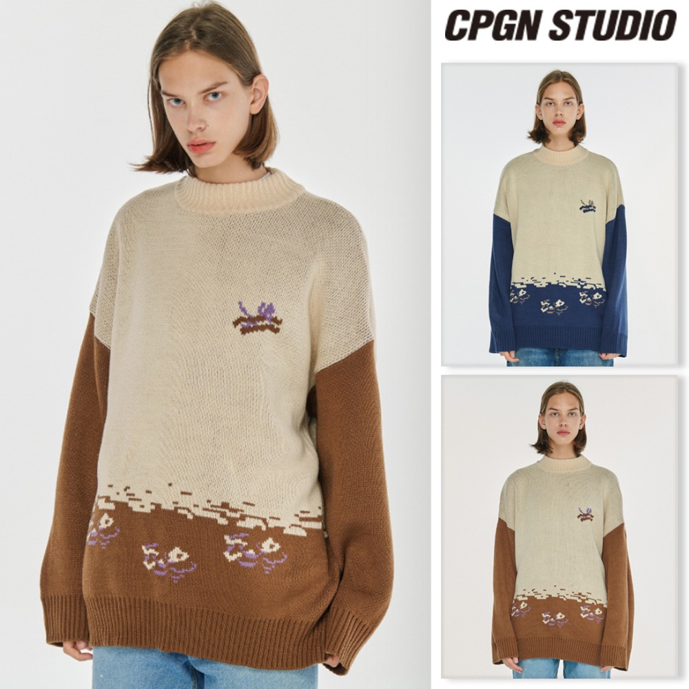 【CPGN STUDIO】 Illustration Pullover Half Neck