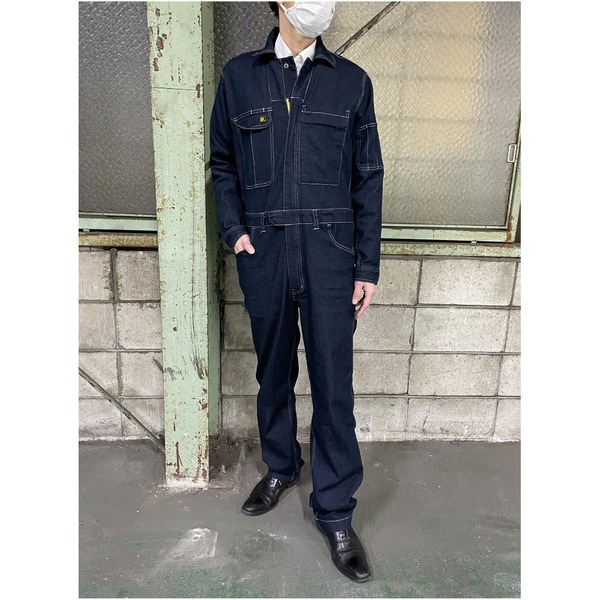 SIGNET シグネット 整備/DIY向け 長袖作業用つなぎ服 デニム素材 LLサイズ 49629